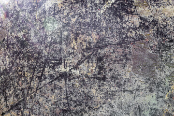 Grungy dark gray abstract texture with scratches and stains.