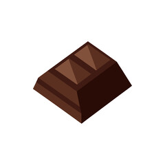 Dark Chocolate on Transparent Background  