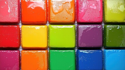 Vibrant Watercolor Paint Palette: A Spectrum of Colors