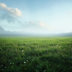 Misty Meadow Landscape