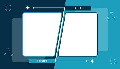 Before and after template with comparison frames