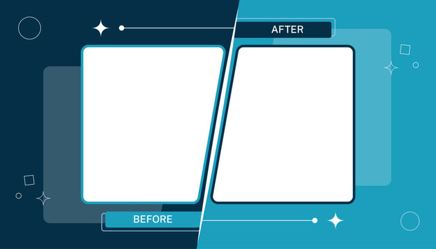 Before and after template with comparison frames