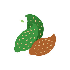 Seaweed Snacks with Sesame Seeds on Transparent Background  