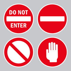 Do Not Enter Symbol Vector, No Entry Sign, Restricted Symbol, Prohibited Symbol, Banned Symbol