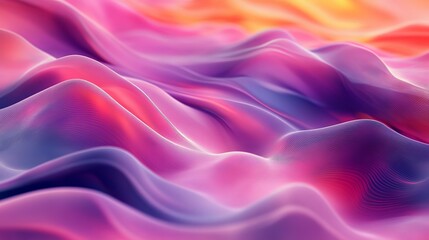 Obraz premium Abstract waves background wallpaper design pink purple gradient smooth texture modern art illustration graphic