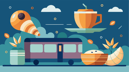 The scent of coffee and pastries drifted from a nearby cafe tempting busy commuters to stop and grab a quick snack before their train arrived.