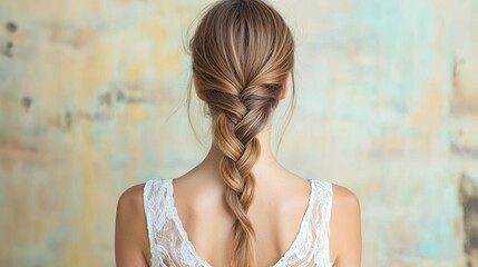 Naklejka premium Woman's braided hair