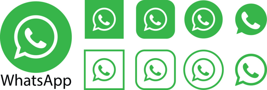 Whatsapp mobile app icon and logo on transparent background, vector . Meta Officially Launches Whats app which widely seen as most significant competition social media platform.