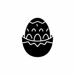 creative details  Cracked Easter Egg Icon Vector Illustration