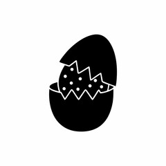 creative details  Cracked Easter Egg Icon Vector Illustration