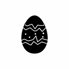 creative details  Cracked Easter Egg Icon Vector Illustration