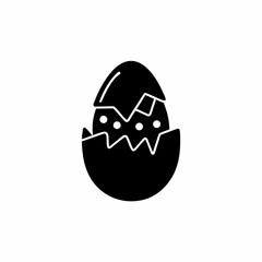 creative details  Cracked Easter Egg Icon Vector Illustration