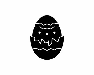 creative details  Cracked Easter Egg Icon Vector Illustration