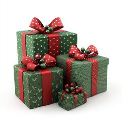 Obraz premium Stacked Christmas gifts