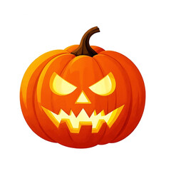 halloween pumpkin isolated on white