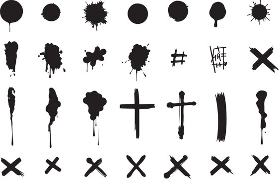Ink Splatter & Brush Stroke Vector Set

Grunge Ink Marks and Abstract Symbols

Hand-Drawn Ink Textures and Shapes

