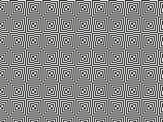 Abstract Optical Illusion Art Pattern with Geometric Squares