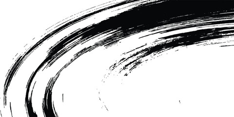 Abstract black grunge white transparent background. Black brush stroke on transparent background. Paint brush black ink splash on white abstract background.