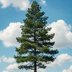 Obraz premium Pine tree - pine tree against blue sky