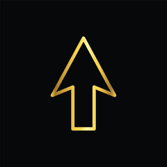 gold color mouse arrow cursor icon, flat, design, vector, illustrations, education, style, trendy, collections