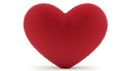 Fototapeta premium Crimson Fluff Heart AI Generated