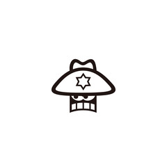 Man cap style vector art logo design