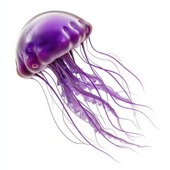 Fototapeta premium Purple jellyfish illustration