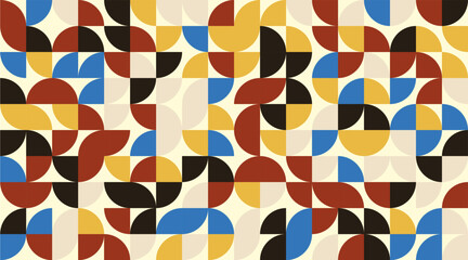 Minimalist Retro Art &ndash; Bauhaus Palette