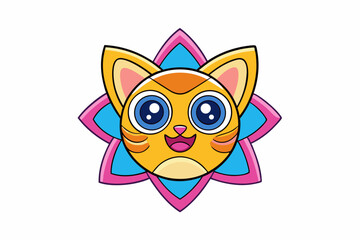 funny cartoon star with wings