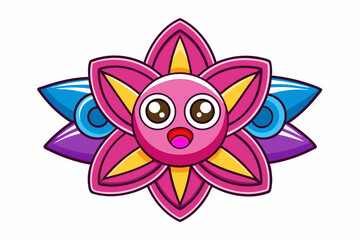 funny cartoon star with wings