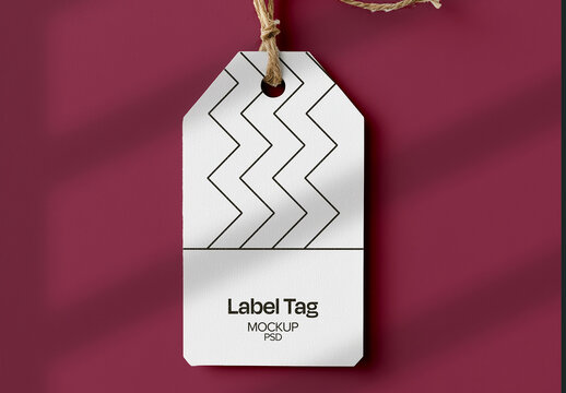 Label with Twine Mockup