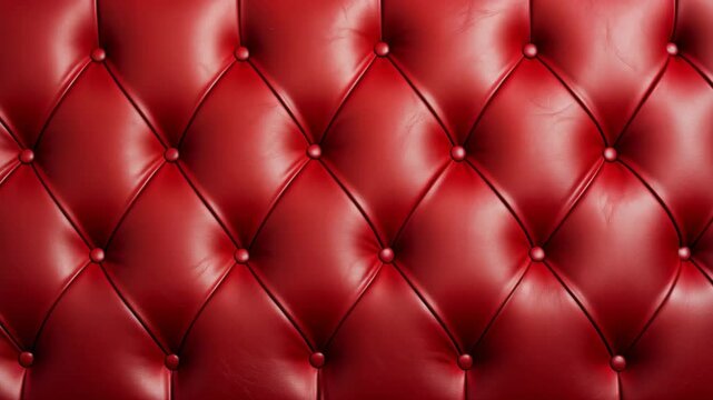 Red Leather Capitone Texture background Highly Detailed Fresh
