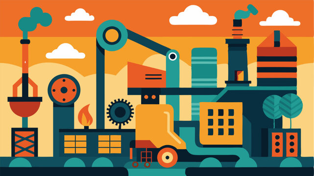 The constant hum of machinery and the rhythmic thud of production create a soundtrack for the industrial landscape a symphony of progress and productivity.