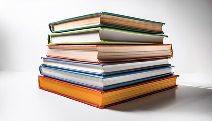 stack of books isolated