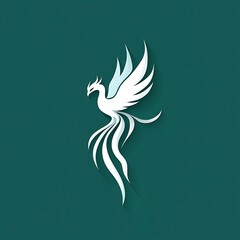 Obraz premium Phoenix rising from flames