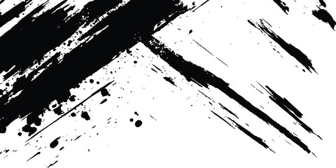 Vector brush black grunge texture. Vector brush grunge texture Rough Black Scratches splatter grunge distressed background. Grunge texture black scratches distressed background.