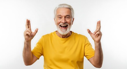 Naklejka premium Golden Years, Bright Spirit AI Generated