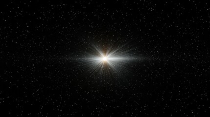 A starry night sky with a bright, central star.