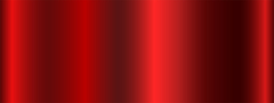 Metallic red with a gradient. A banner with a metallic gradient texture. Vector illustration.