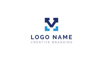 Fototapeta premium Minimalist V Logo for Branding and Identity.
