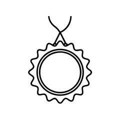 Party streamers medallion illustration