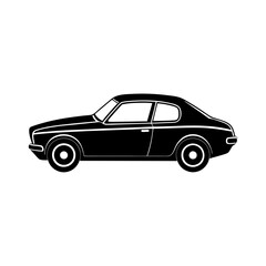 Passenger vehicle silhouette illustration
