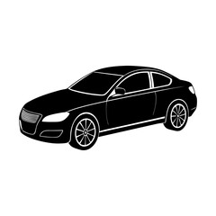 Passenger vehicle silhouette illustration