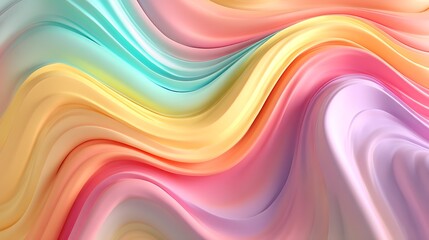 Obraz premium Abstract Wavy Background with Pastel Color Flowing