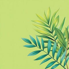 Fototapeta premium Tropical palm leaves background