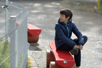 The Enchanted Solitude, A Little Boy Contemplating Life on a Scarlet Refuge