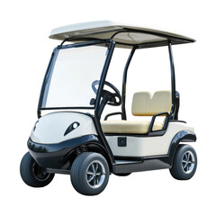 Autonomous Golf Cart on transparent background