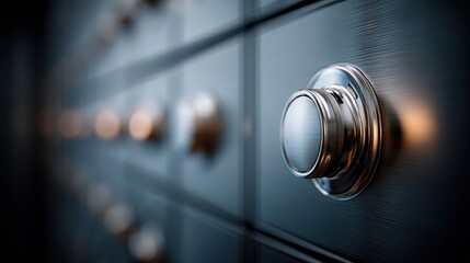 Metal Safety Deposit Boxes with Chrome Knobs