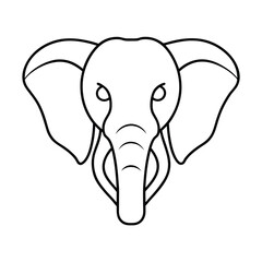 elephant head vector illustration
