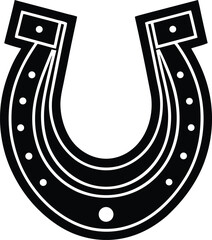 Horseshoe Silhouette Vector | Lucky Charm Design for Western and Rustic Vector